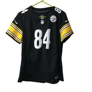 NIKE ON FIELD ANTONIO BROWN #84 PITTSBURGH STEELERS FOOTBALL JERSEY WOMENS LARGE